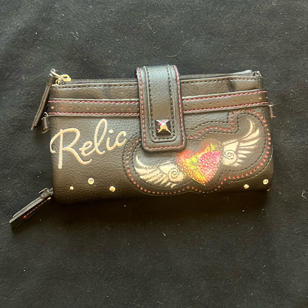 Leather cute punk wallet